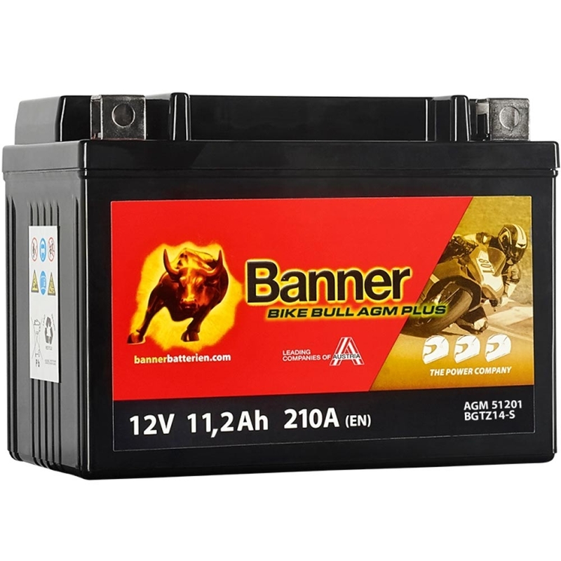 AGM-batteri Banner BIKE BULL AGM PLUS 51201 BGTZ14-S