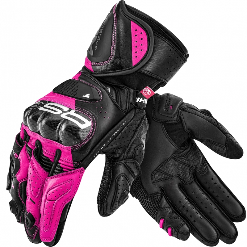 Dame motorcykelhandsker Shima RS-3 pink