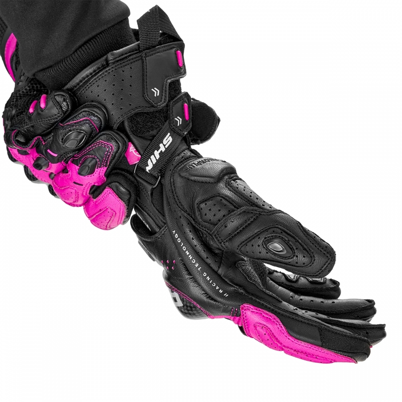 Dame motorcykelhandsker Shima RS-3 pink