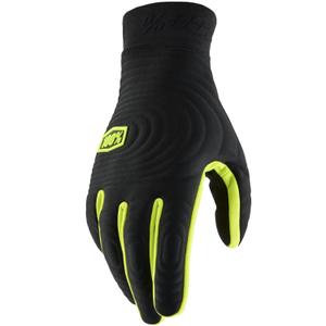 Motocrosshandsker 100% - USA BRISKER EXTREME fluo gul-sort