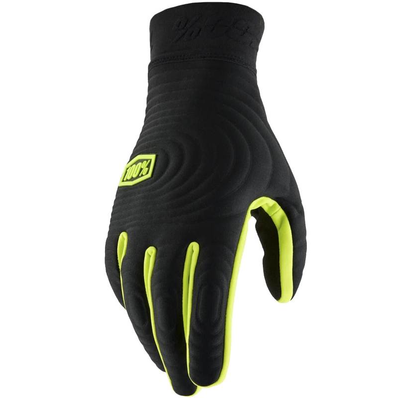 Motocrosshandsker 100% - USA BRISKER EXTREME fluo gul-sort