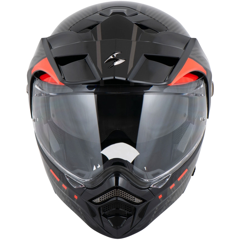 Scorpion ADX-2 LEWIS motorcykelhjelm med vippefunktion, sort-rød