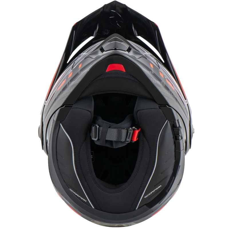 Scorpion ADX-2 LEWIS motorcykelhjelm med vippefunktion, sort-rød