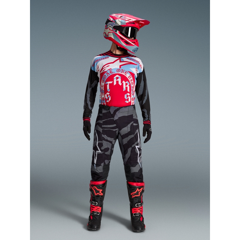 Alpinestars Techstar limited edition Beast Coast motocrossbukser grå-sort-orange