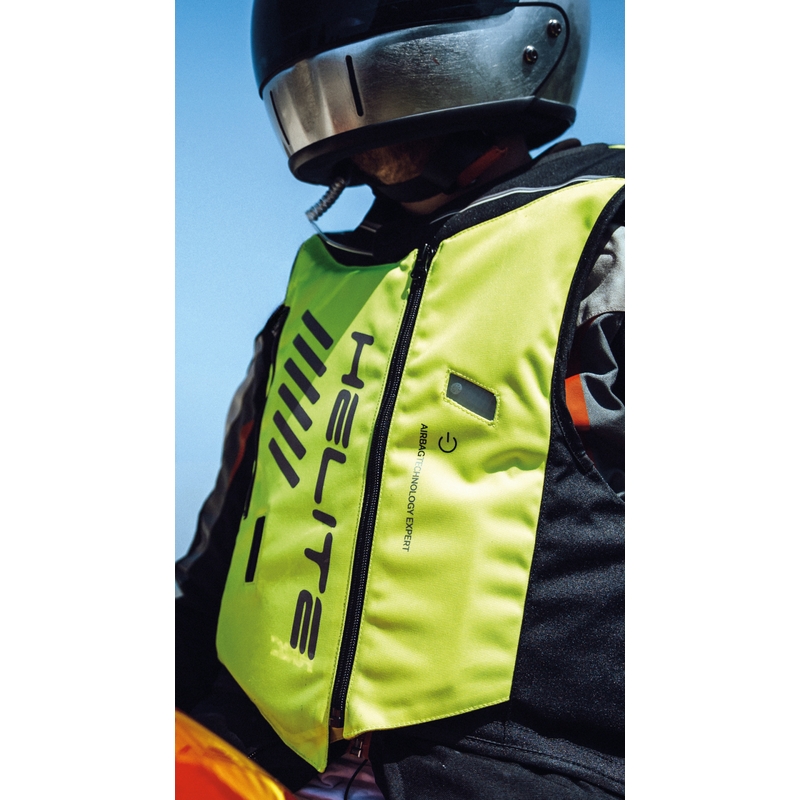 Helite Double Turtle Hivis airbagvest grøn-gul