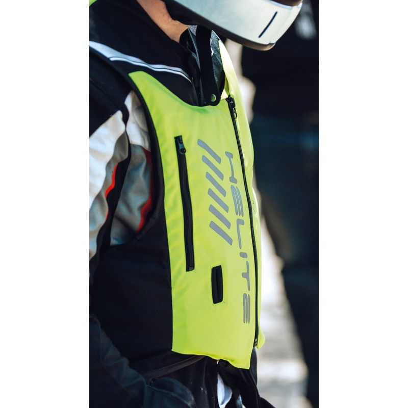 Helite Double Turtle Hivis airbagvest grøn-gul
