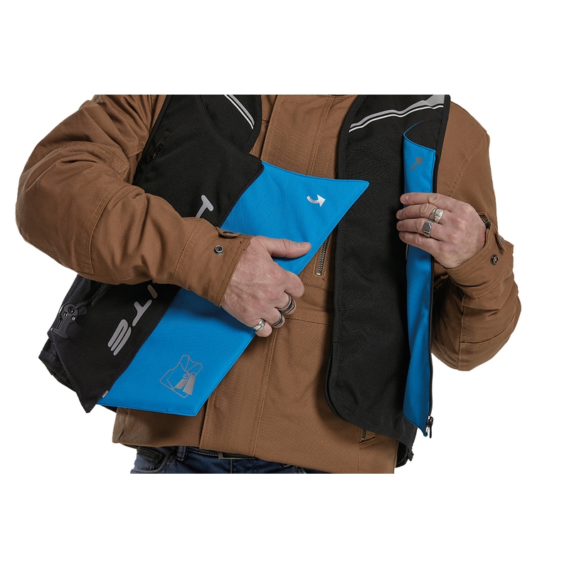 Helite Double Turtle Hivis airbagvest grøn-gul