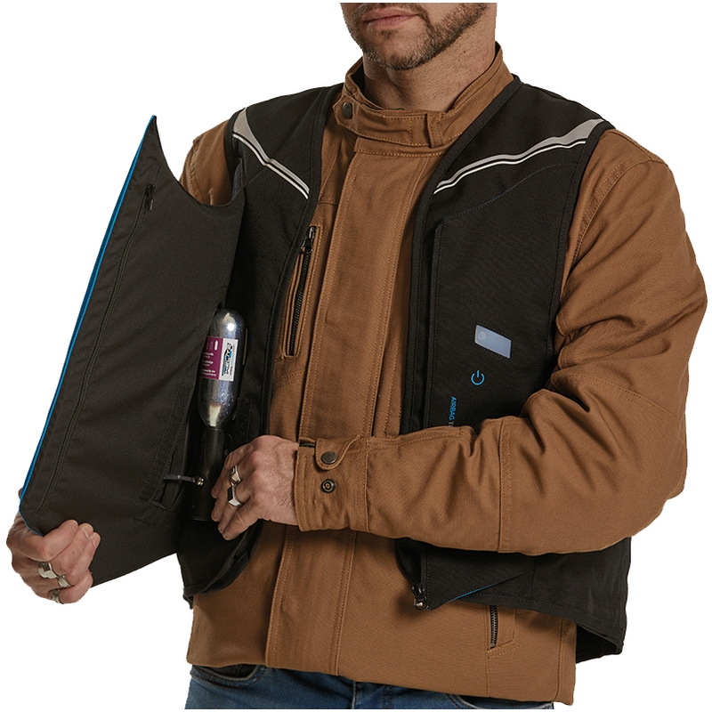 Helite Double Turtle Hivis airbagvest grøn-gul