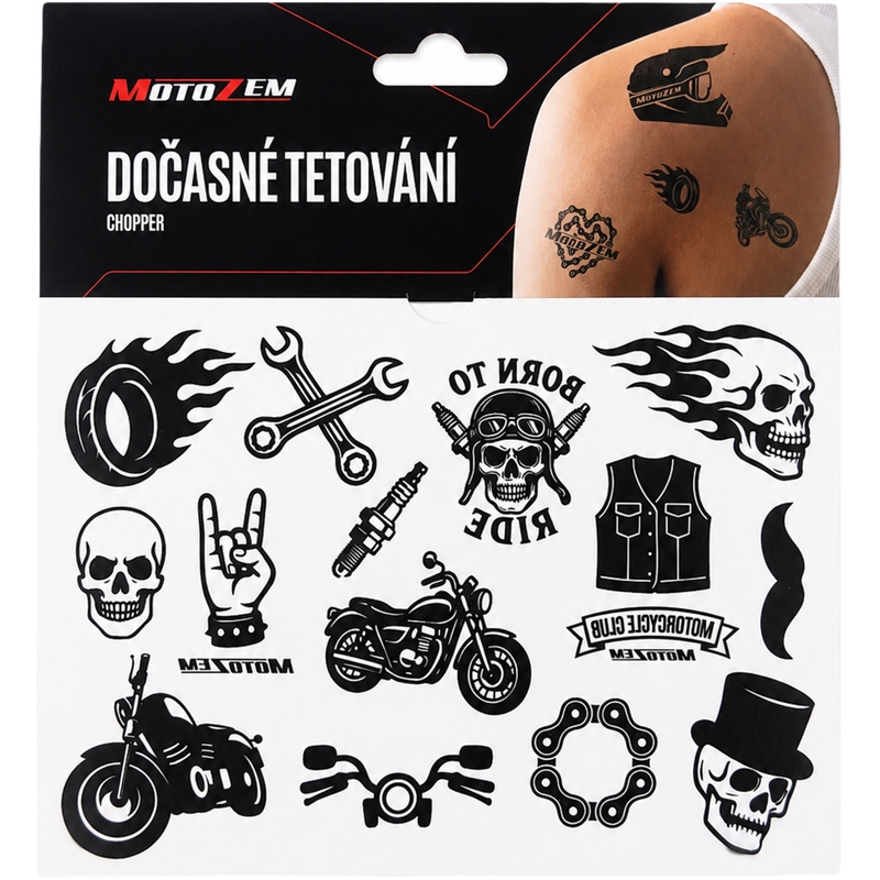 MotoZem Chopper Midlertidig Tatovering