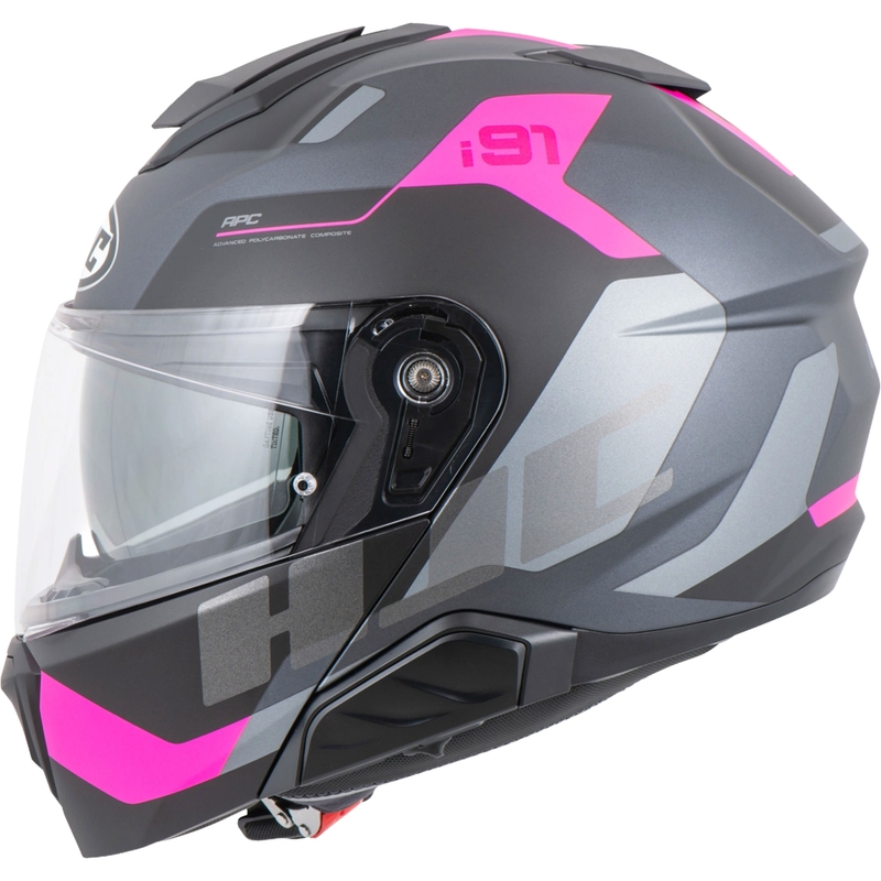 Flip-up hjelm HJC i91 Carst MC8SF sort-pink