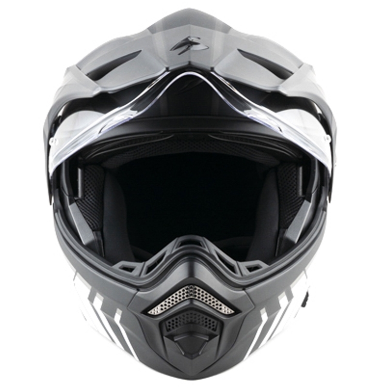 Scorpion ADX-2 LEWIS flip-up motorcykelhjelm, mat sort-sølv