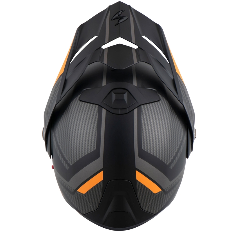 Flip-up motorcykelhjelm Scorpion ADX-2 LEWIS mat sort-orange