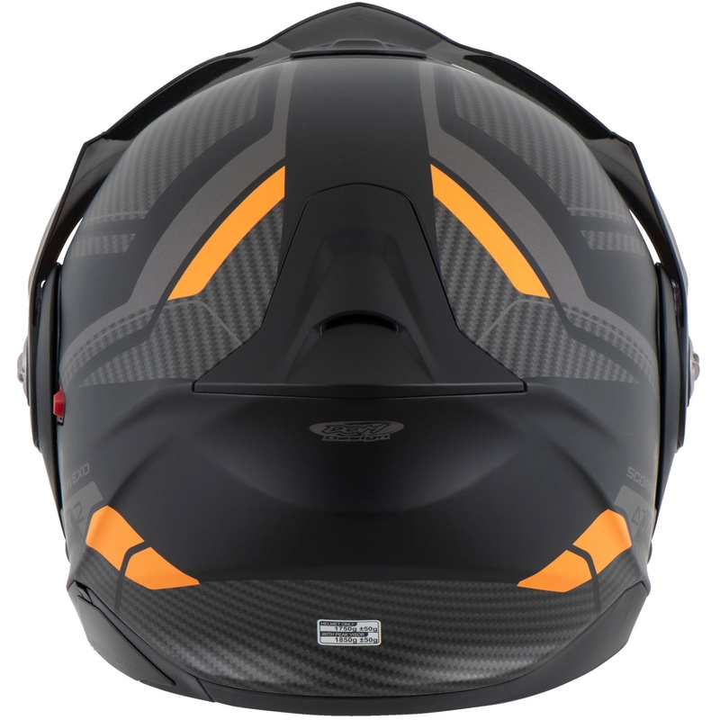 Flip-up motorcykelhjelm Scorpion ADX-2 LEWIS mat sort-orange