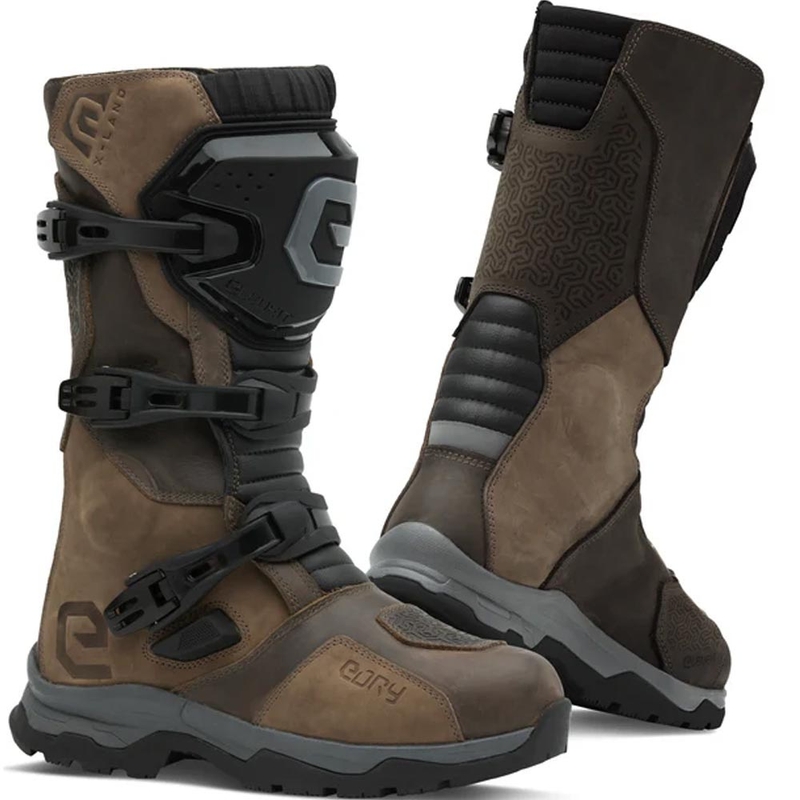 Motorcykelstøvler Eleveit X Land ADV E-Dry, Brun