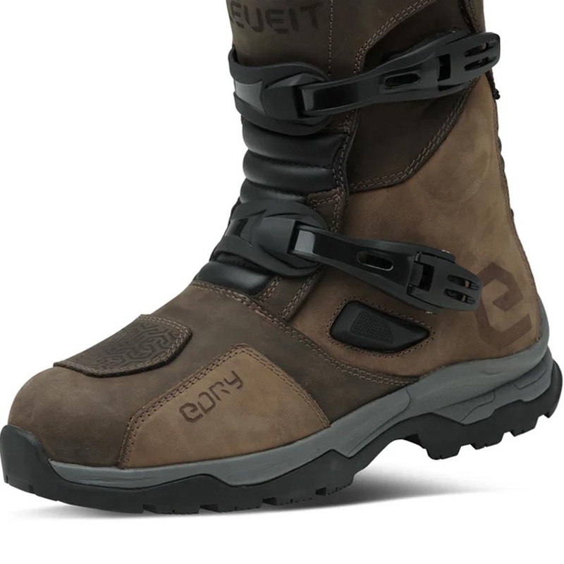 Motorcykelstøvler Eleveit X Land ADV Low E-Dry, Brun