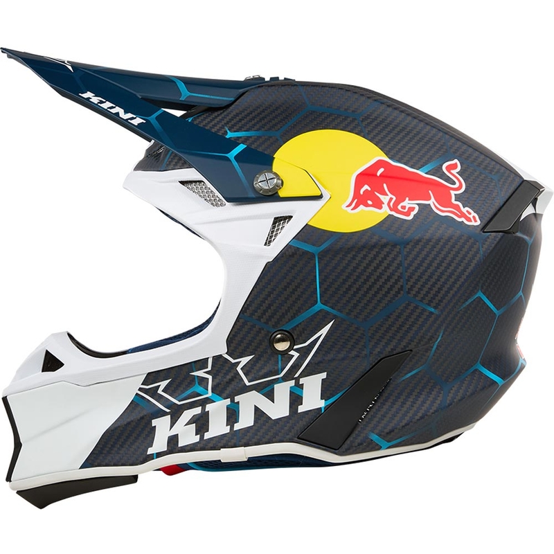 Motocross hjelm KINI Red Bull MXC2 2.0 blå-hvid