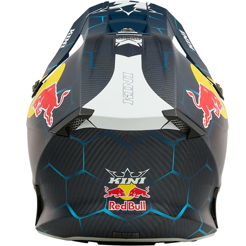 Motocross hjelm KINI Red Bull MXC2 2.0 blå-hvid