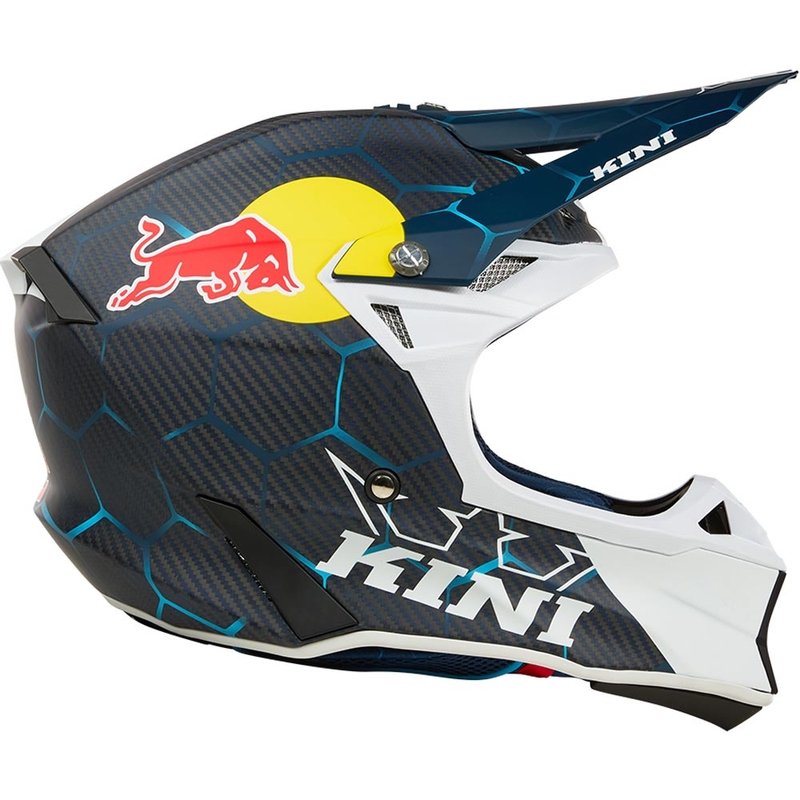 Motocross hjelm KINI Red Bull MXC2 2.0 blå-hvid