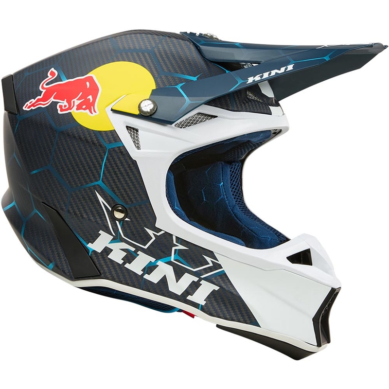 Motocross hjelm KINI Red Bull MXC2 2.0 blå-hvid