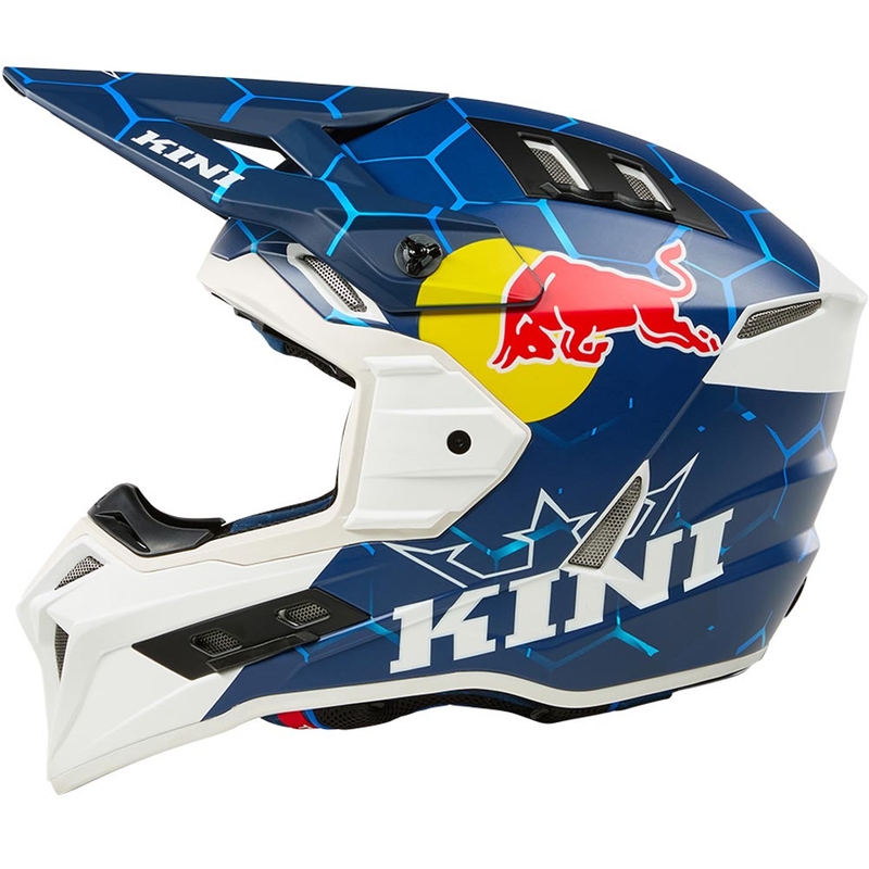 Motocross hjelm KINI Red Bull EXC blå-hvid