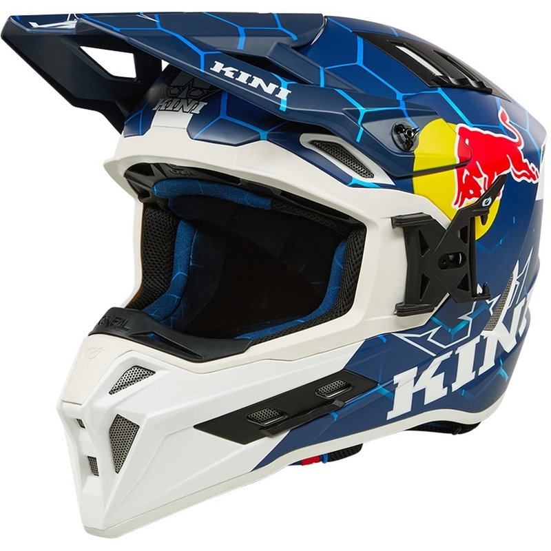Motocross hjelm KINI Red Bull EXC blå-hvid