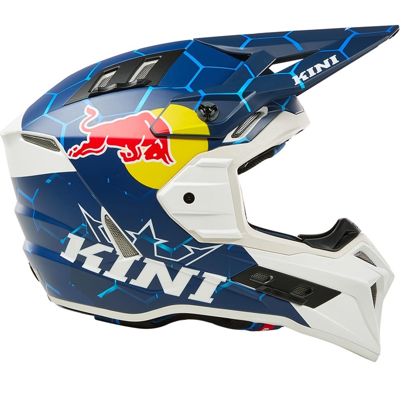 Motocross hjelm KINI Red Bull EXC blå-hvid