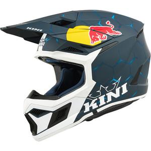 Børne motocrosshjelm KINI Red Bull MX3 1.0 blå-hvid