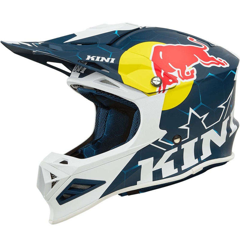 Motocross hjelm KINI Red Bull MXC1 1.0 blå-hvid