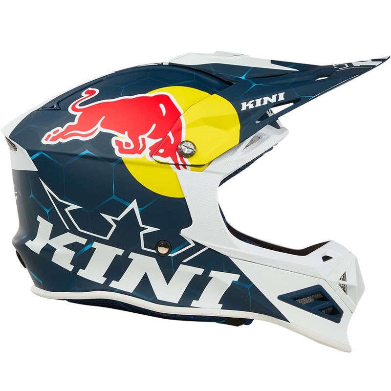 Motocross hjelm KINI Red Bull MXC1 1.0 blå-hvid