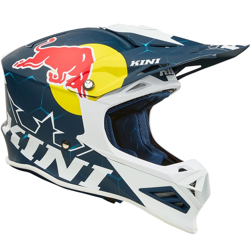 Motocross hjelm KINI Red Bull MXC1 1.0 blå-hvid