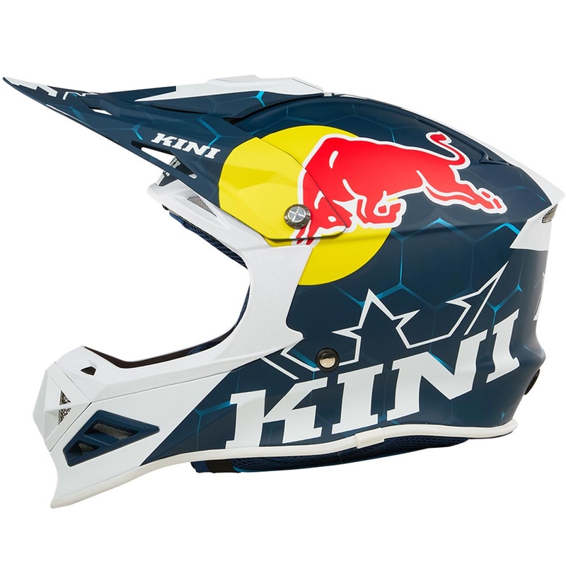 Motocross hjelm KINI Red Bull MXC1 1.0 blå-hvid