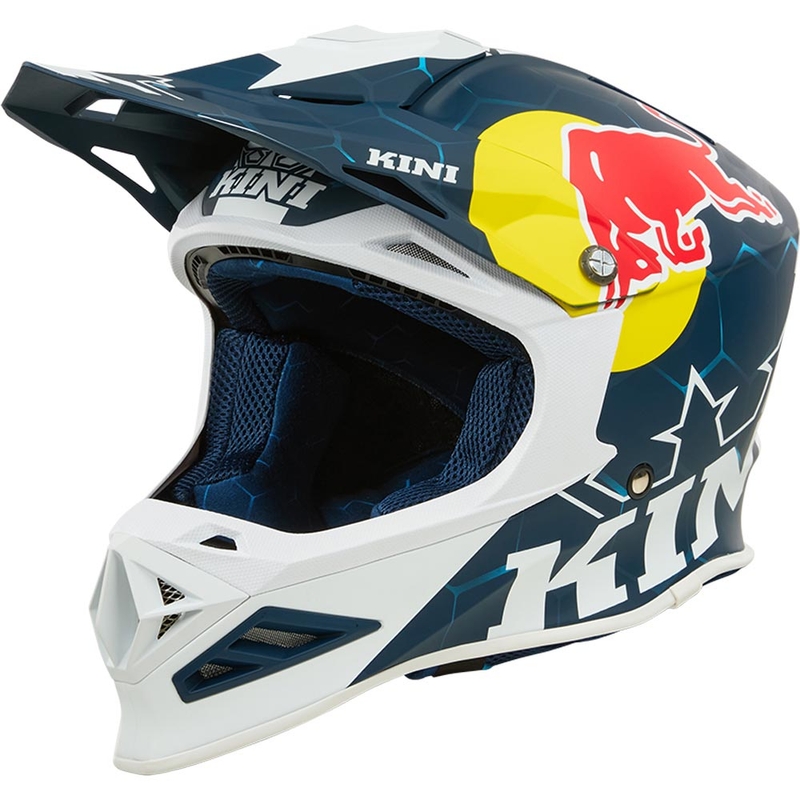 Motocross hjelm KINI Red Bull MXC1 1.0 blå-hvid
