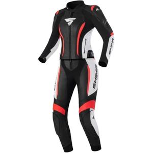 Shima Miura 2.0 sort-hvid-fluerød motorcykeloverall til kvinder