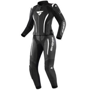 Shima Miura 2.0 sort og hvid motorcykeloverall til kvinder