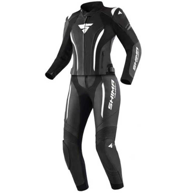 Shima Miura 2.0 sort og hvid motorcykeloverall til kvinder