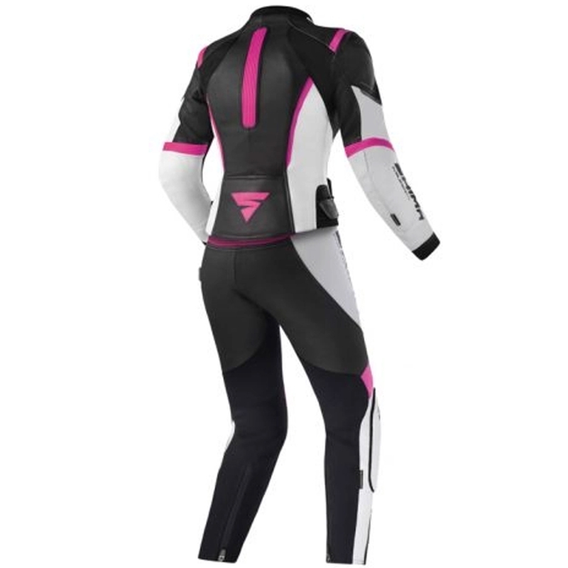 Shima Miura 2.0 motorcykel-jumpsuit til kvinder i sort, hvid og pink