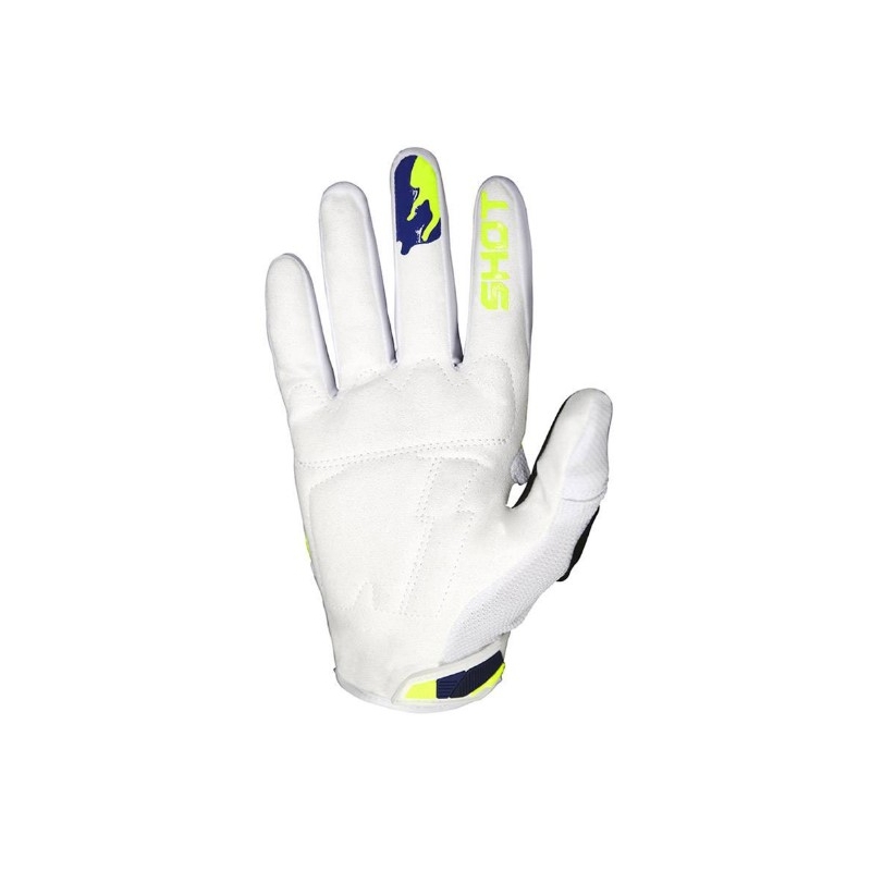 Motokrosové rukavice Shot CONTACT Counter modro-bílo-fluo žluté