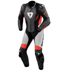 Revit Control Black-Fluo Red Motorcykeloverall i læder