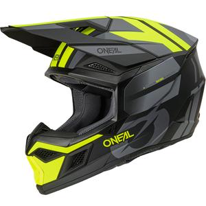 Motocross hjelm O´Neal 3SRS Ride mat sort-grå-fluo gul