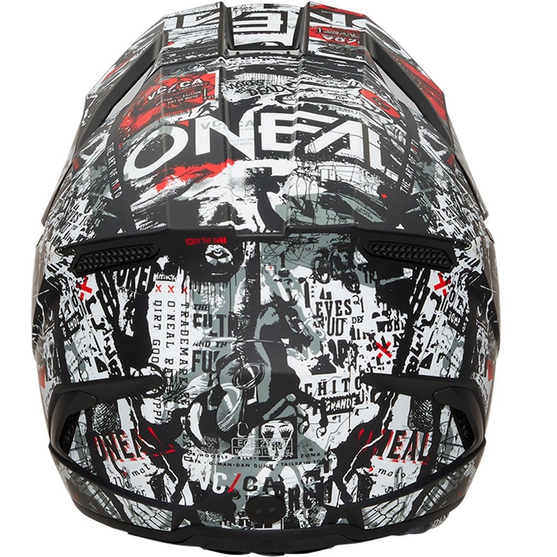 Motocross hjelm O'Neal 3SRS Attack mat sort-hvid