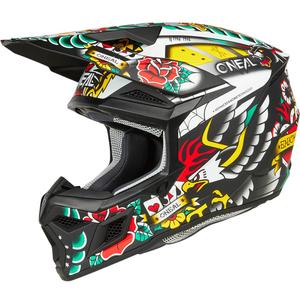 Børne motocross hjelm O'Neal 3SRS Inked flerfarvet
