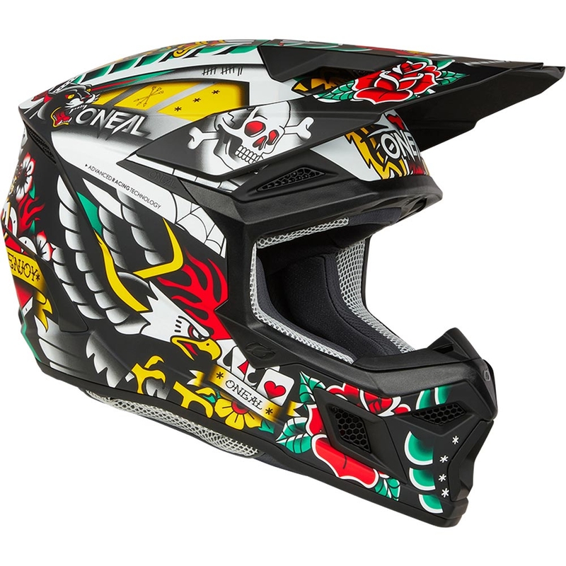 Børne motocross hjelm O'Neal 3SRS Inked flerfarvet