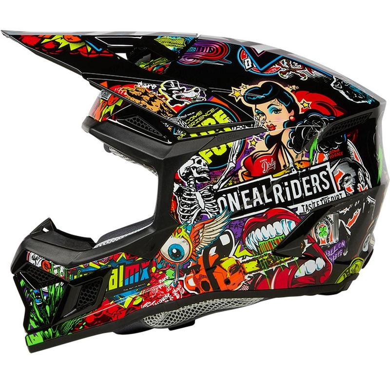 O'Neal 3SRS Crank motocross hjelm flerfarvet