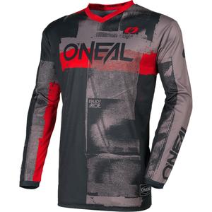 Motocross trøje O'Neal Element Roller grå-rød