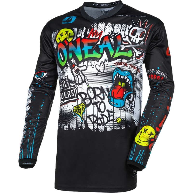 O'Neal Element Rancid motocross trøje sort-hvid