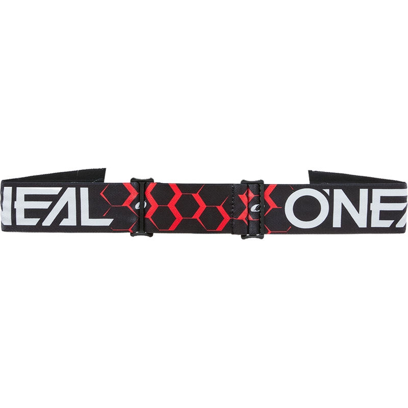 Motocross-briller O´Neal B-33 Hexa sort-rød (iridiumrød plexiglas)