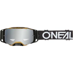 Motocross-briller O´Neal B-33 Hexa sort-guld (sølv spejlet plexiglas)