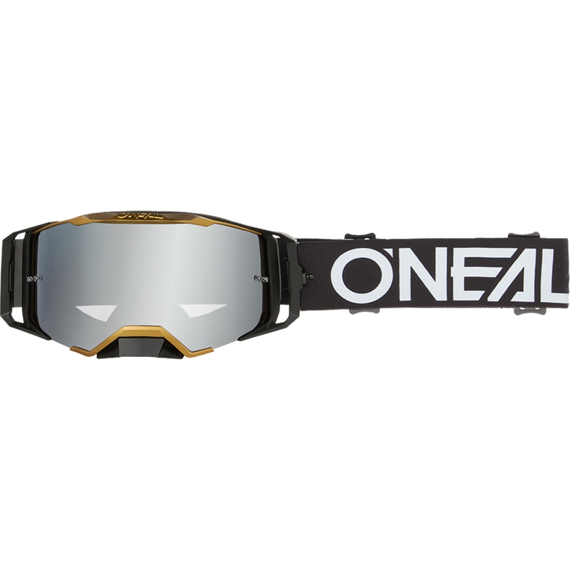 Motocross-briller O´Neal B-33 Hexa sort-guld (sølv spejlet plexiglas)