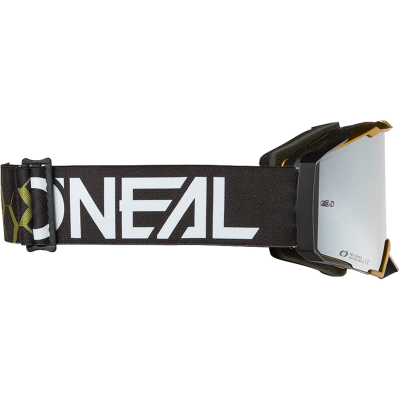 Motocross-briller O´Neal B-33 Hexa sort-guld (sølv spejlet plexiglas)