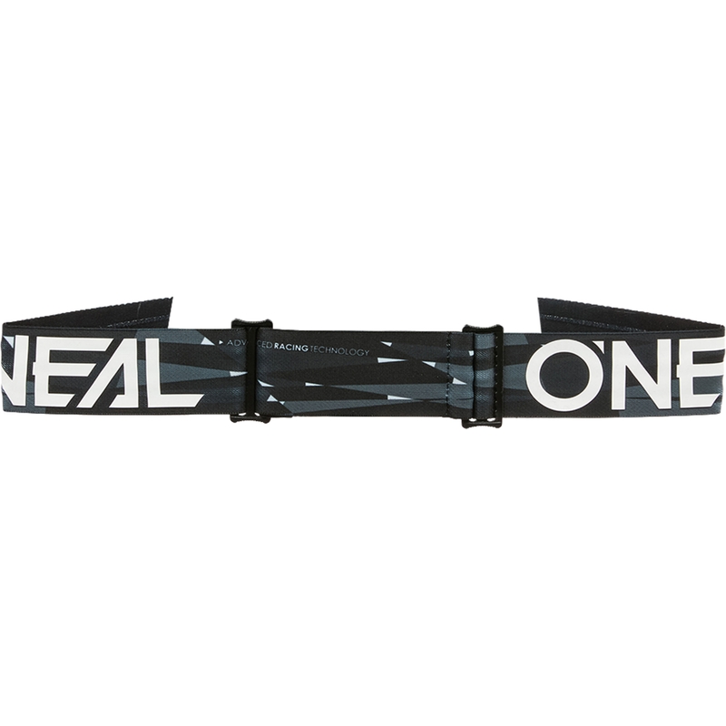 Motocrossbriller O´Neal B-33 Ictus sort-hvid (sølvspejlet plexiglas)